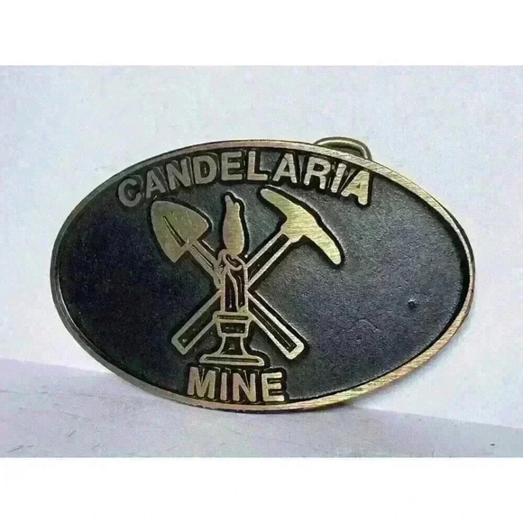 CANDELARIA PARTNERS MINE Solid Brass Metal Belt Buckle Dynabuckle - Picture 3 of 6